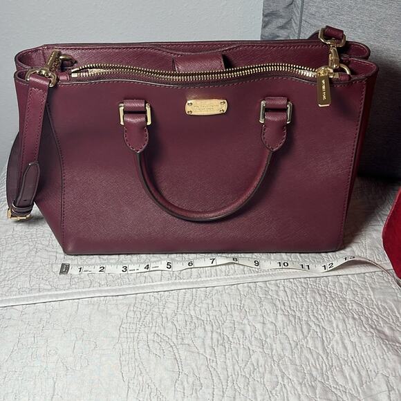 Burgundy Michael Kors Hand Bag - Picture 5 of 5